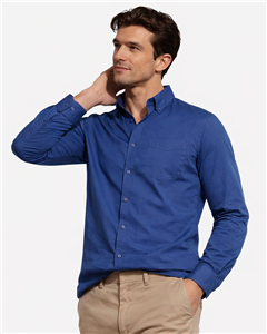 029 - Camisa Lisa Batista Color Manga Larga